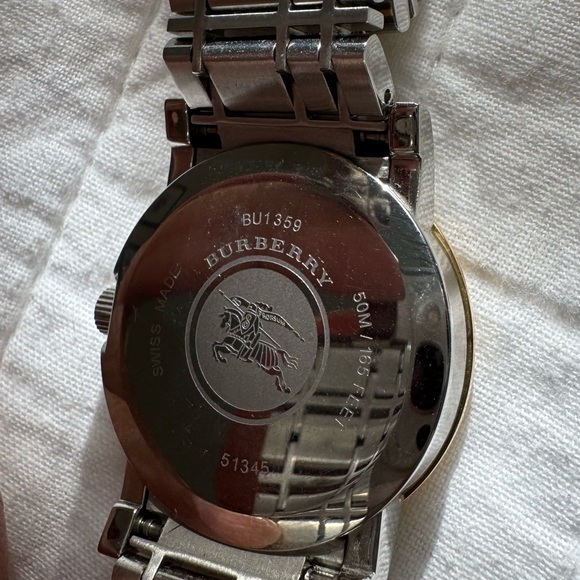 Burberry Gold and Silver Women's Watch - Picture 3 of 5